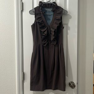 Marc New York brown dress with ruffles